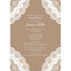 Tan Vintage Lace Invitations Image 6 of 7